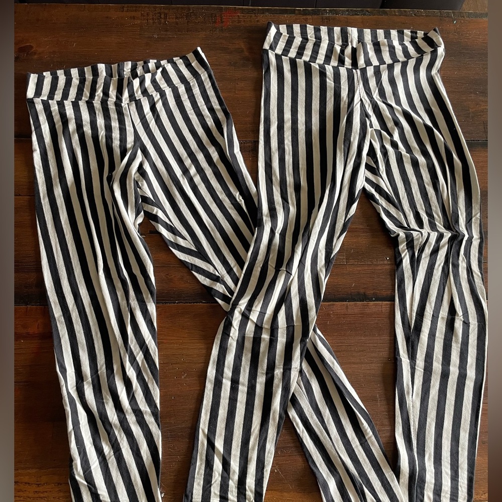 Striped cotton leggings - two pair BOGO deal!